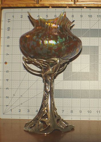 Silver plated amber papillion - silver,