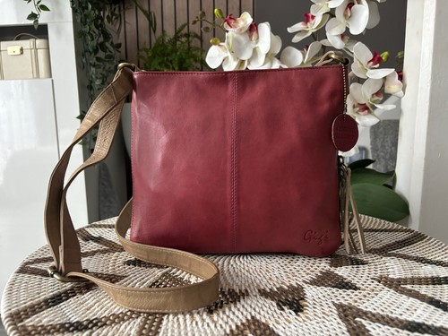Gigi pink leather cross body - pink,