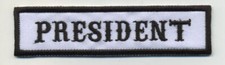president patch badge car club