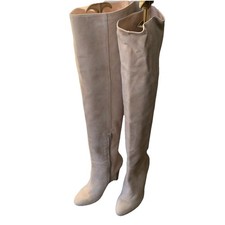  Mia Piu Senza nude Stiletto suede Over the Knee Boots -UK Size 6 EU 39 sexy new