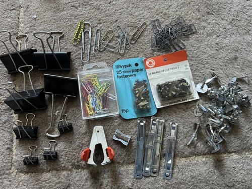 Job lot paper fasteners - paper,