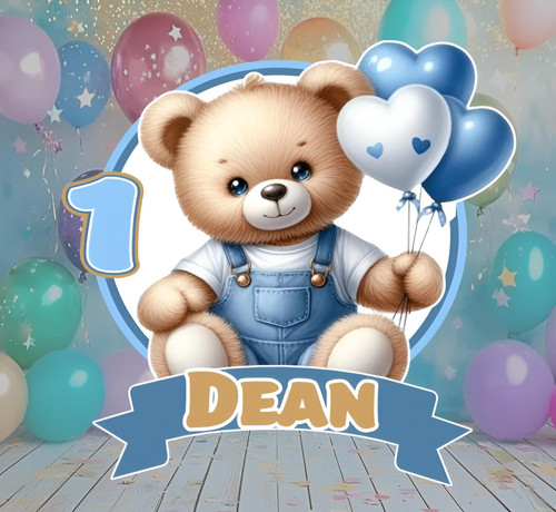 Personalised baby teddy bear - baby,
