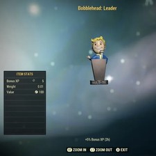Fallout 76 Xbox Items! 500 Leader Bobbleheads!