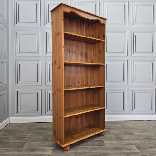 Vintage pine bookcase tall - vintage,