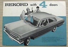 OPEL REKORD 4 DOOR SALOON Car Sales Brochure 1964 #ORL 4-642E