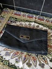 DKNY Black Leather Clutch Bag