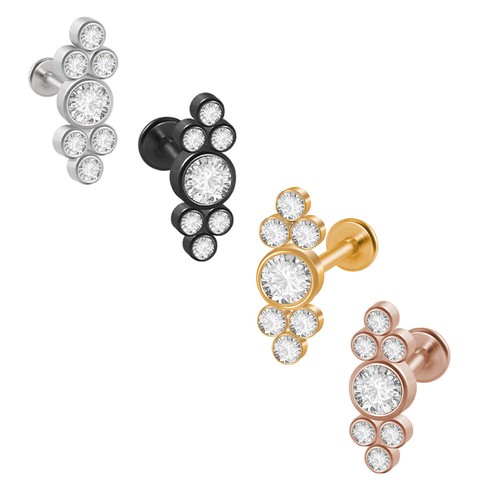 2pcs flat back labret - 2pcs,