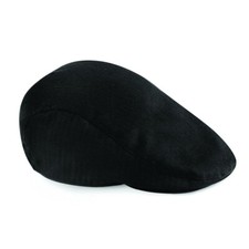 Mens Ladies Vintage Flat Cap Classic Shape in Black 