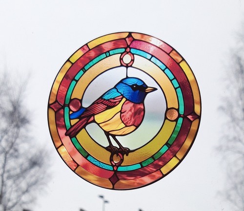 Robin decorative stained - robin,