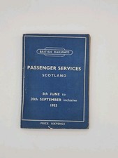 BR Scottish Region Timetable 1953 – Passenger Services with Fold-Out Map