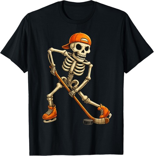 Ice hockey skeleton halloween - hockey,