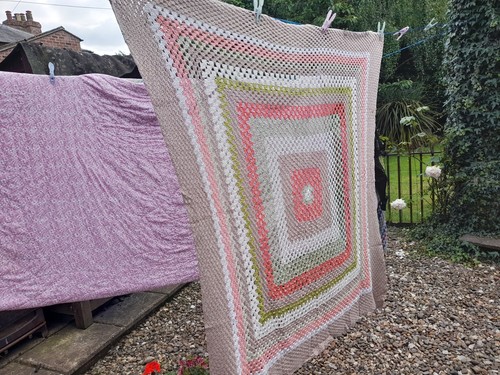 Crochet vintage blanket - vintage, throw