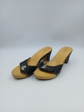 Scholl Exercise Sandals / Heeled Black Clogs - UK 4.5