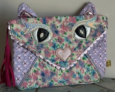 Irregular Choice Multicoloured Flat Tablet Cat Clutch Bag Rare Great Condition