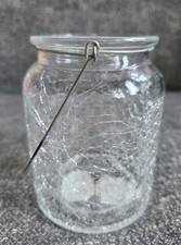 Crackle Glass T-Light Holder -