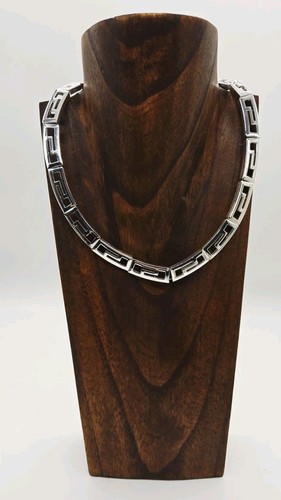 Greek key statement necklace - greek,