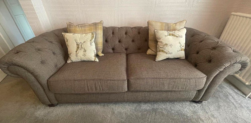 Traditional grey fabric 3pc - traditional,