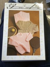TEDDY KNITTING YARNS CHILD CARDIGAN WAISTCOAT AND SWEATER DK 4 PLY PATTERN