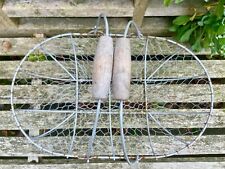 Beautiful French vintage wire vegetable trug /basket. Great Cond. Wooden handles
