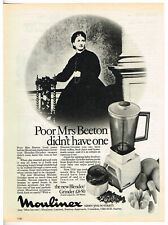 Moulinex Blender Grinder 1972 Full Page Magazine Ad Advert FC372