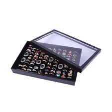 100-slot Jewelry Display Organizer Ring Case Tray Holder Earring Storage Box