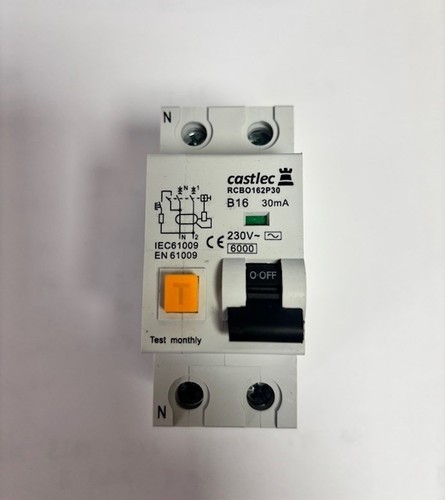 Castlec 16a rcbo pole 2 - 16a,