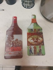 Personalised Glass Chopping Board - Cutting Board Worktop Bottle Shape Design. 