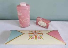 Vintage Avon Somewhere Gift Set 1950s Perfumed Talc Talcum Powder Soap Bar 50s