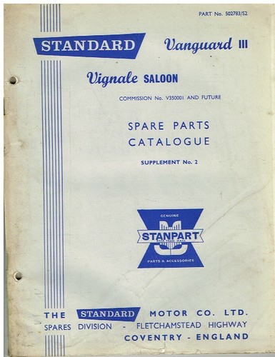 Standard vanguard series iii - vanguard,