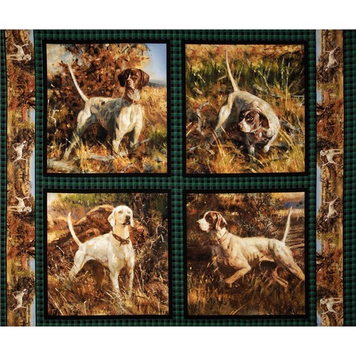 Dogs cushion panels - dogs, cotton
