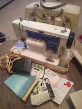 Jones Vintage Sewing Machine with Foot Pedal, Case, manuals , drive belt. retro 