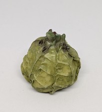 Miniature Frog on Cabbage Statue, Plant Pot Terrarium Ornament Decorarion, 1.25”