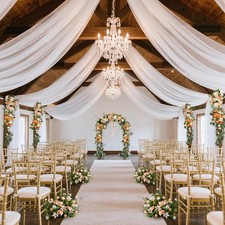 4 Panels White Tulle Ceiling