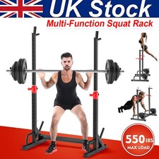 Squat Racks Barbell Rack Stand Adjustable Olympic Weight Bench Press Home Gym