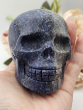 Large Sodalite Skull Carving