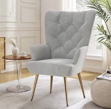 Velvet Armchair Tub Chair High