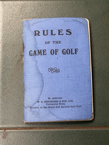 Rules golf book c1933 - rules,