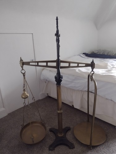 Large brass scales - brass,