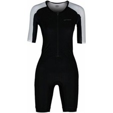 Orca Athlex Aero Race Womens Tri Suit White Compression Pockets Triathlon Ladies