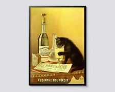 Vintage Absinthe Bourgeois Cat