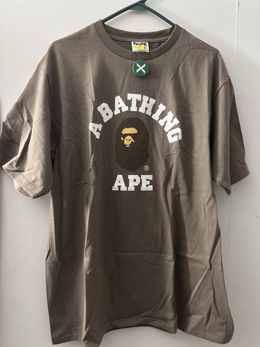 Bape college shirt brown - college,