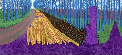 David hockney winter - winter, timber