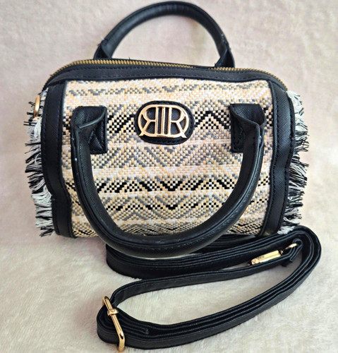 River island beige black woven - river,