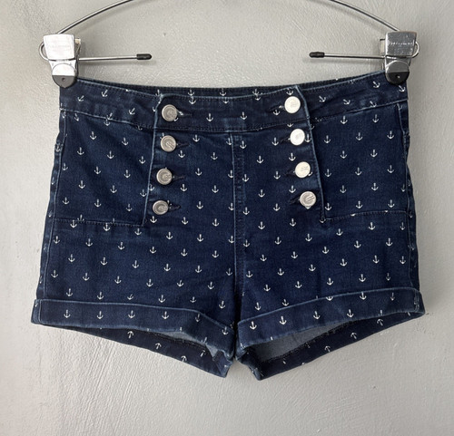 Y2k nautical micro mini shorty - y2k,