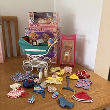 Vintage Sweet April Doll Swing Palitoy Carrie & Christopher Carrie'Pram & bundle