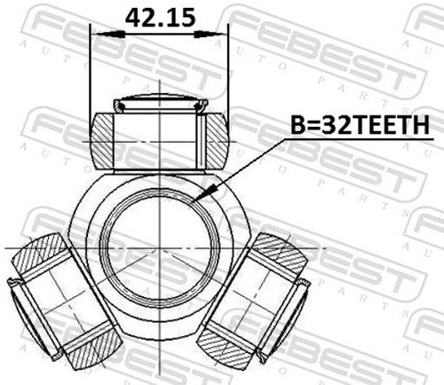 Fits febest 0116 asv50 tripod - febest,