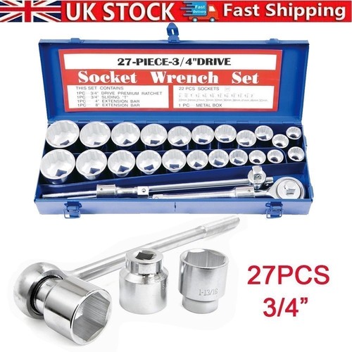 Drive socket set 27pc - 3/4",
