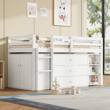Kids Single Mid Sleeper Bed w/