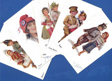 set of 5 old patriotic