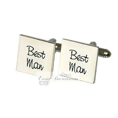 Ivory square wedding cufflinks - ivory,